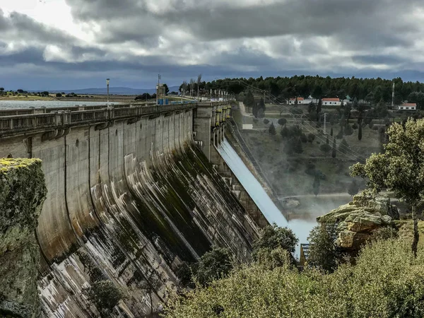 Aldeadavila Dam International Douro Natural Park Arribes Del Duero Salamanca — Stock Photo, Image