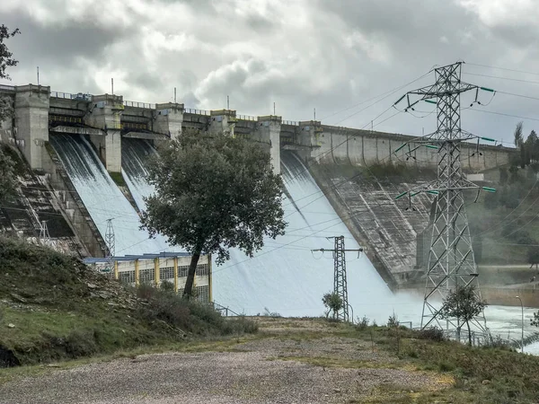 Aldeadavila Dam International Douro Natural Park Arribes Del Duero Salamanca — Stock Photo, Image