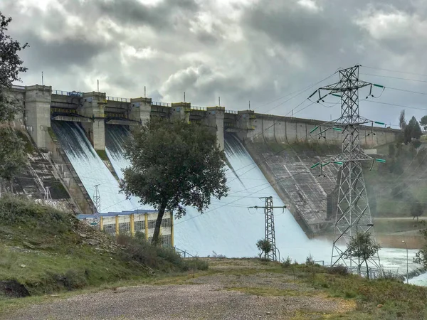 Presa Aldeadavila Parque Natural Douro Internacional Arribes Del Duero Salamanca — Foto de Stock