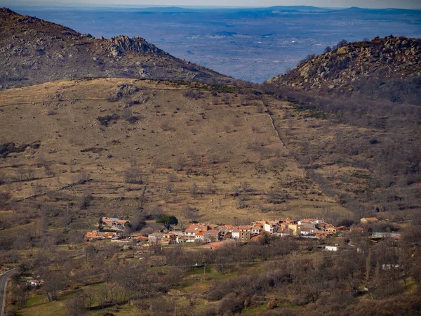 Vista Aérea Paisaje Montañoso Covatilla Bejar Salamanca — Foto de Stock