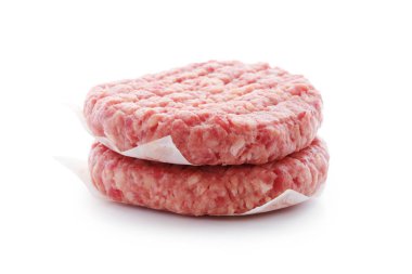 Beyaz arka plan üzerinde izole ham pirzola