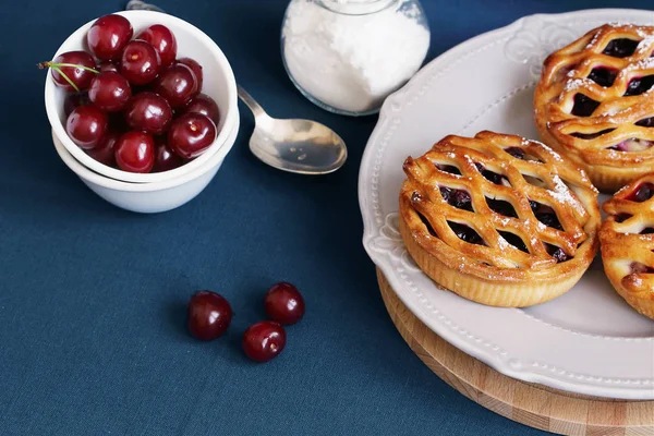 Torta Ciliegie Casalingo — Foto Stock