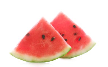 Beyaz arkaplanda karpuz izole