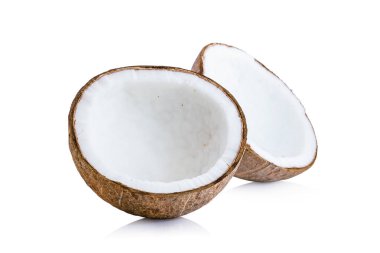 Beyaz arka plan üzerinde izole büyük Hindistan cevizi