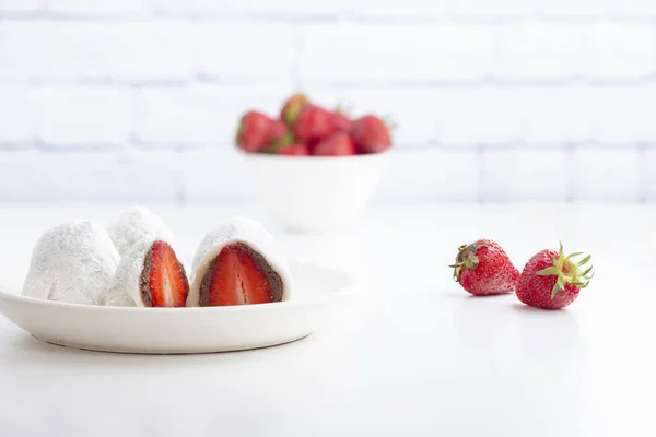 Preparación de mochi japonés a partir de masa de arroz —  Fotos de Stock