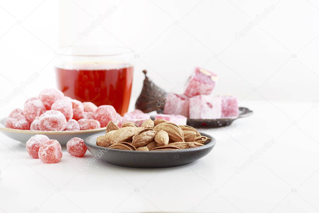 original oriental sweets on the table