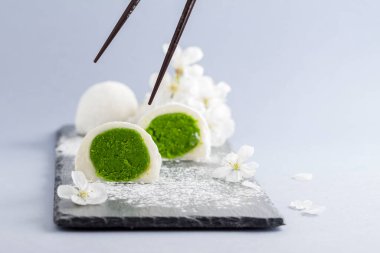 Güzel bir kahvaltı için Japon ulusal tatlısı.