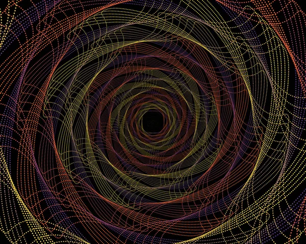 Pola geometris abstrak pada latar belakang hitam, geometri vektor, abstraksi warna, ilustrasi vektor - Stok Vektor