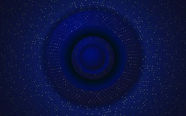 Mavi arkaplanda parlak daireler, soyut arkaplan, vektör illüstrasyonu, 10 PS