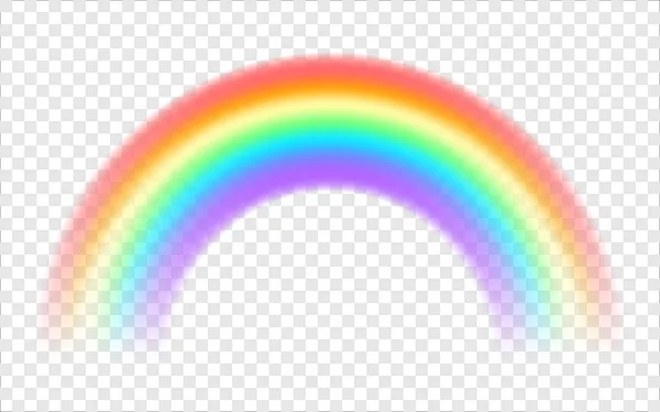 Şeffaf bir arkaplanda gökkuşağı. Renkli gerçekçi spektrum. Vektör illüstrasyonuName