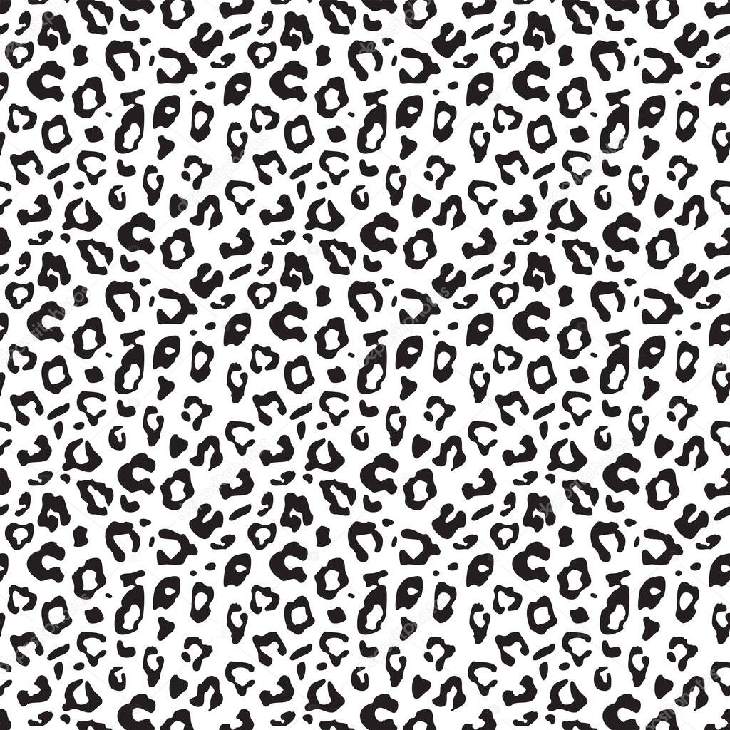 Abstract leopard skin background. Jaguar, leopard, cheetah, panther. Black and white camouflage background.EPS 10