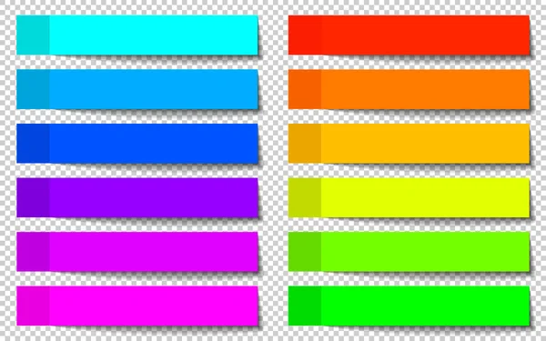 Coleção de adesivos multicoloridos em um fundo transparente . — Vetor de Stock