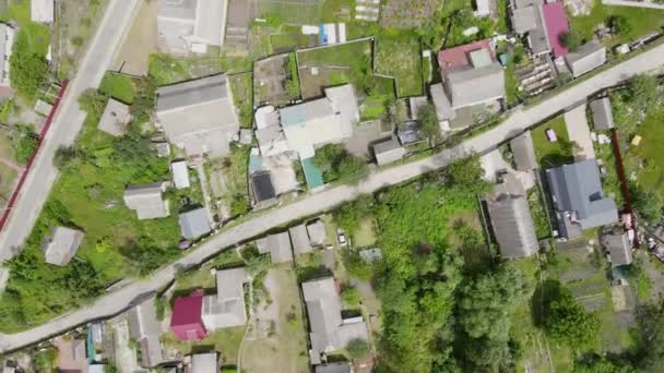Vista aérea del dow superior sobre el área del suburbio — Vídeos de Stock