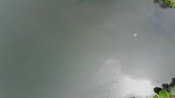 Luftaufnahme von See und Wald. — Stockvideo