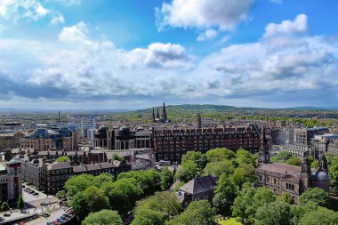 Edinburgh, İskoçya'nın panoramik görünüm 