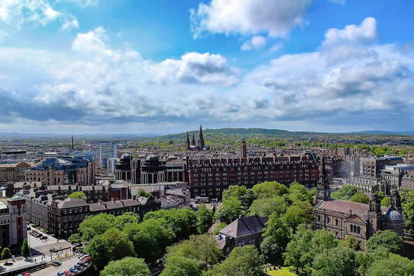 Edinburgh, İskoçya'nın panoramik görünüm 