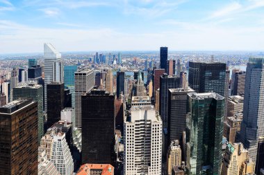 Doğu Manhattan, New York şehrinin havadan görünümü
