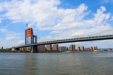 Manhattan Bridge görünümünü yakın çekim 