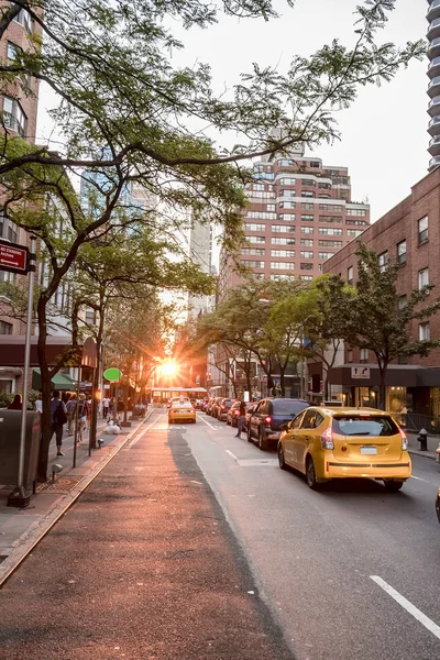 Sunset Manhattan 60Th New York — Stock Photo, Image