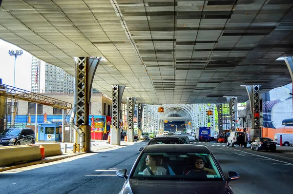 Driving Train Bridge New York — Stock Photo, Image