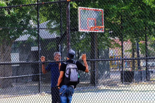 West Fourth Street Courts Known Cage Notable Public Athletic Venue — Stock Photo, Image