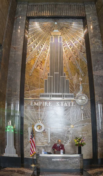 Information Desk Observation Deck Entrance Empire State Building — Stock Photo, Image