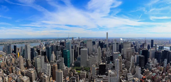 Hava panoramik şehir dışına Manhattan'ın