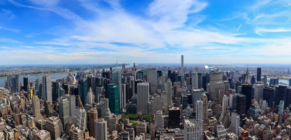 Hava panoramik şehir dışına Manhattan'ın