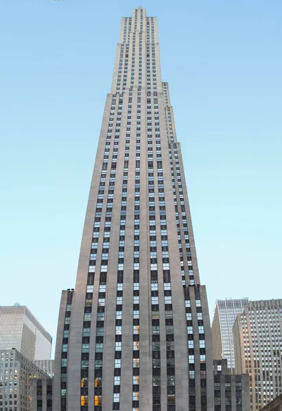 纽约市的摩天大楼 岩石顶部 — 图库照片