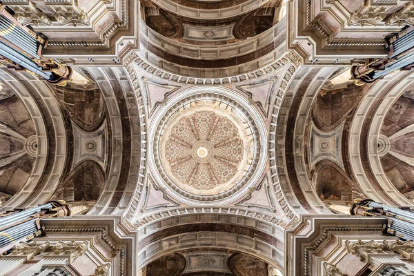 Cúpula Dentro Basílica Del Palacio Convento Mafra Orden Religiosa Franciscana — Foto de Stock