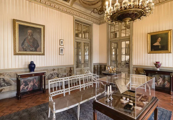 Intérieur Riche Palais Royal Queluz Décoré Anciennement Utilisé Comme Résidence — Photo