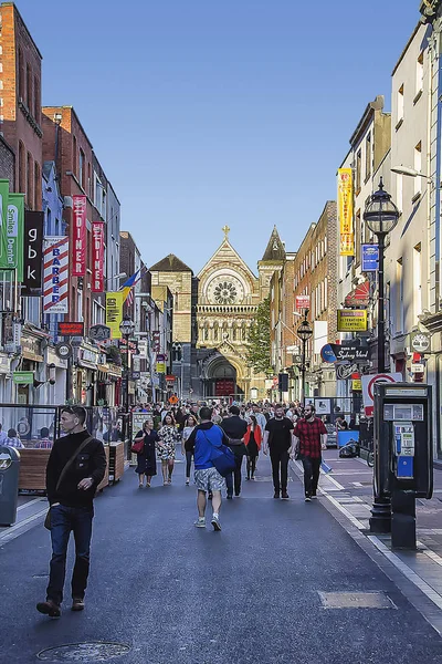 Menschenaktivität Der Grafton Street Dublin — Stockfoto
