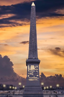Luxor Mısır Dikilitaş Merkezi Place de la Concorde, Paris, Fransa