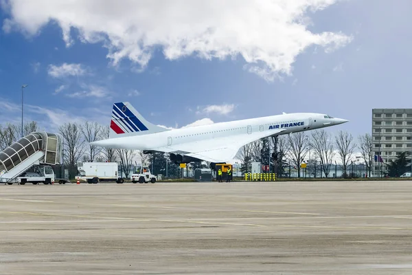 París Francia Marzo 2018 Avión Concorde Avión Pasajeros Supersónico Con —  Fotos de Stock