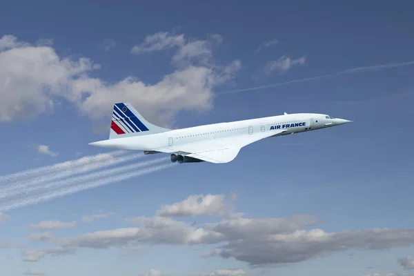 Flygplan Concorde Supersonic Passagerare Trafikflygplan Med 144 Platser — Stockfoto