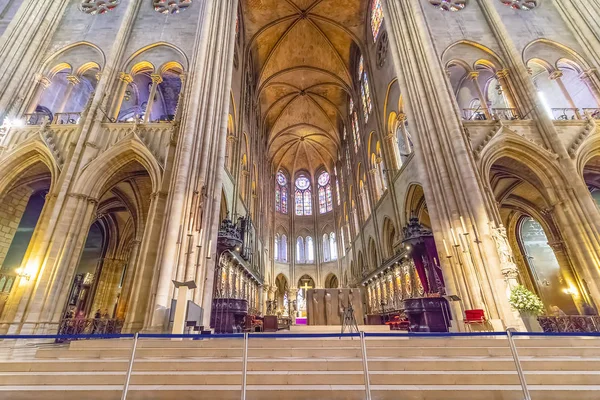 Paříž Francie Března 2018 Interiér Katedrály Notre Dame Paříži — Stock fotografie