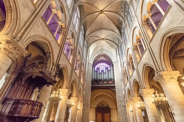 Paříž Francie Března 2018 Interiér Katedrály Notre Dame Paříži — Stock fotografie