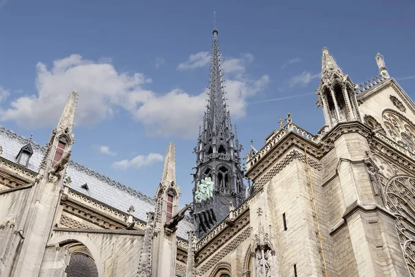 Ovansidan Notre Dame Paris — Stockfoto