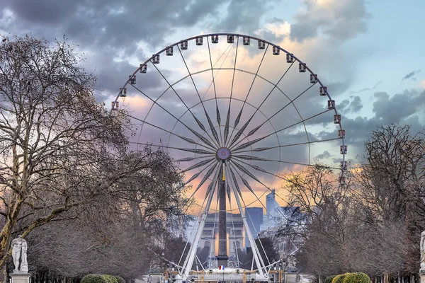 Paris França Março 2018 Roda Grande Roda Gigante Jardim Das — Fotografia de Stock