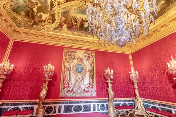 Versailles Francja Marca 2018 Salon Rtęci King Apartment Grand Hotelu — Zdjęcie stockowe