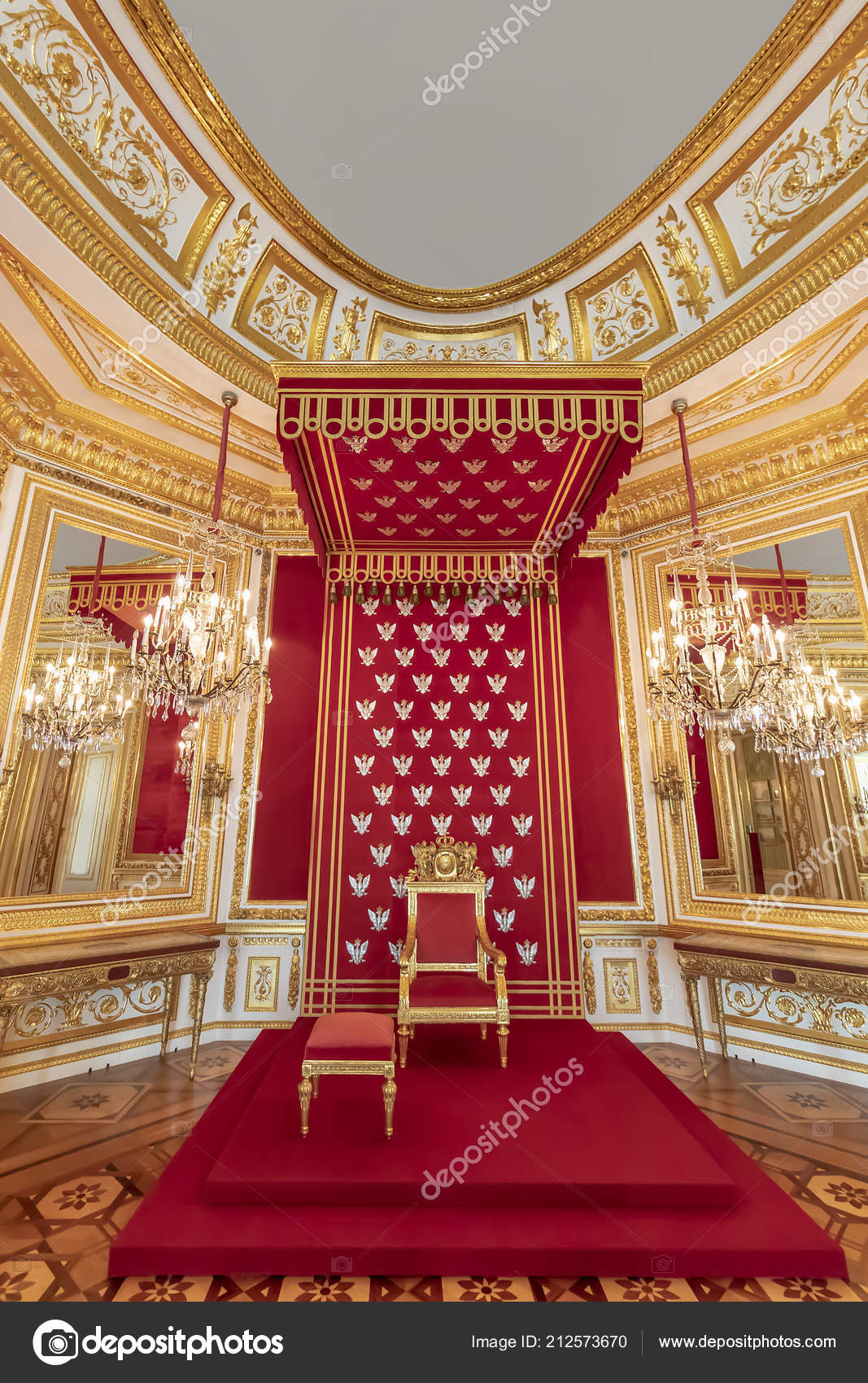 Warsaw Poland May 2018 Throne Room Royal Warsaw Castle