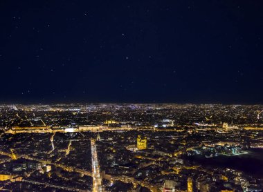 Paris cityscape havadan görünümü