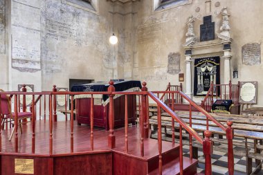 Krakow, Polonya 5 Haziran 2018: 1644 ' tarihi Kazimierz Krakow bölgesinde, Polonya'da yerleşik bir Prayerhouse içinde Izaak Synagogue veya Isaac Synagogue, resmen Isaak Jakubowicz sinagog bilinen olduğunu