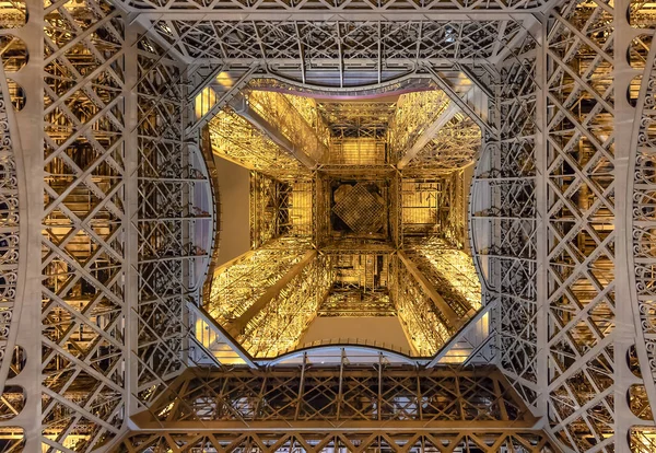 Paris France March 2018 Worm Eye View Looking Ground Eiffel — Stock Photo, Image