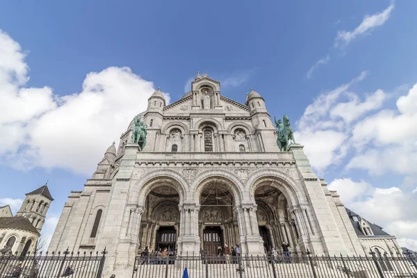 Facade Basilica Sacred Heart Paris Roman Catholic Church Minor Basilica — Stock Photo, Image