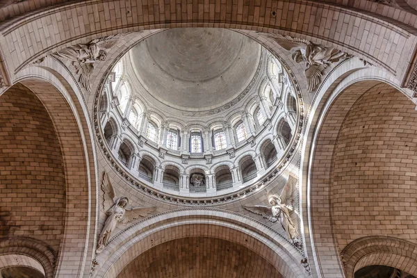 París Francia Marzo 2018 Vista Interior Cúpula Basílica Del Sagrado — Foto de Stock