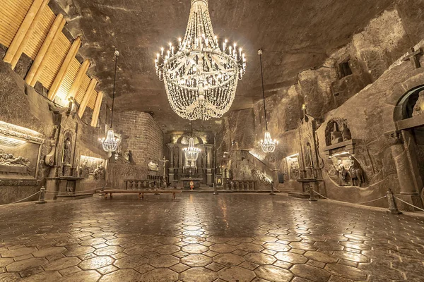 Wieliczka Polonya Haziran 2018 Kinga Wieliczka Tuz Madeni Kilisede Yüzyılda — Stok fotoğraf