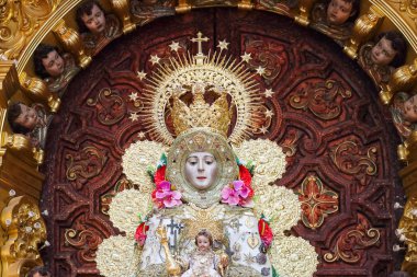 El Rocio, Huelva, İspanya - 30 Nisan 2017: Bakire 