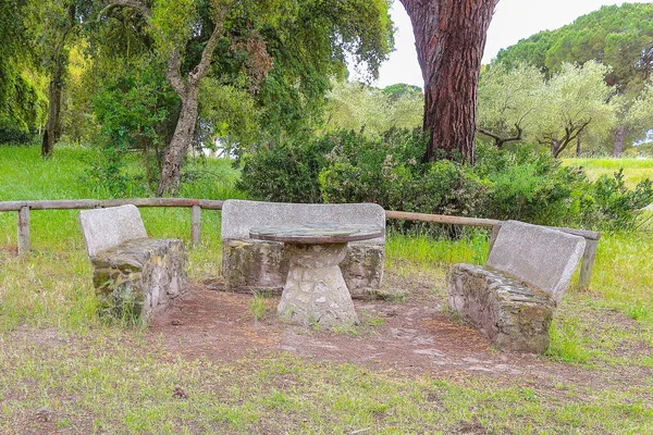 Banco Piedra Parque Natural Donana Reserva Natural Palacio Acebrón Huelva — Foto de Stock