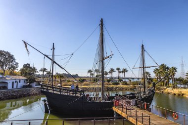 Huelva, İspanya - 19 Kasım 2017: Caravel 